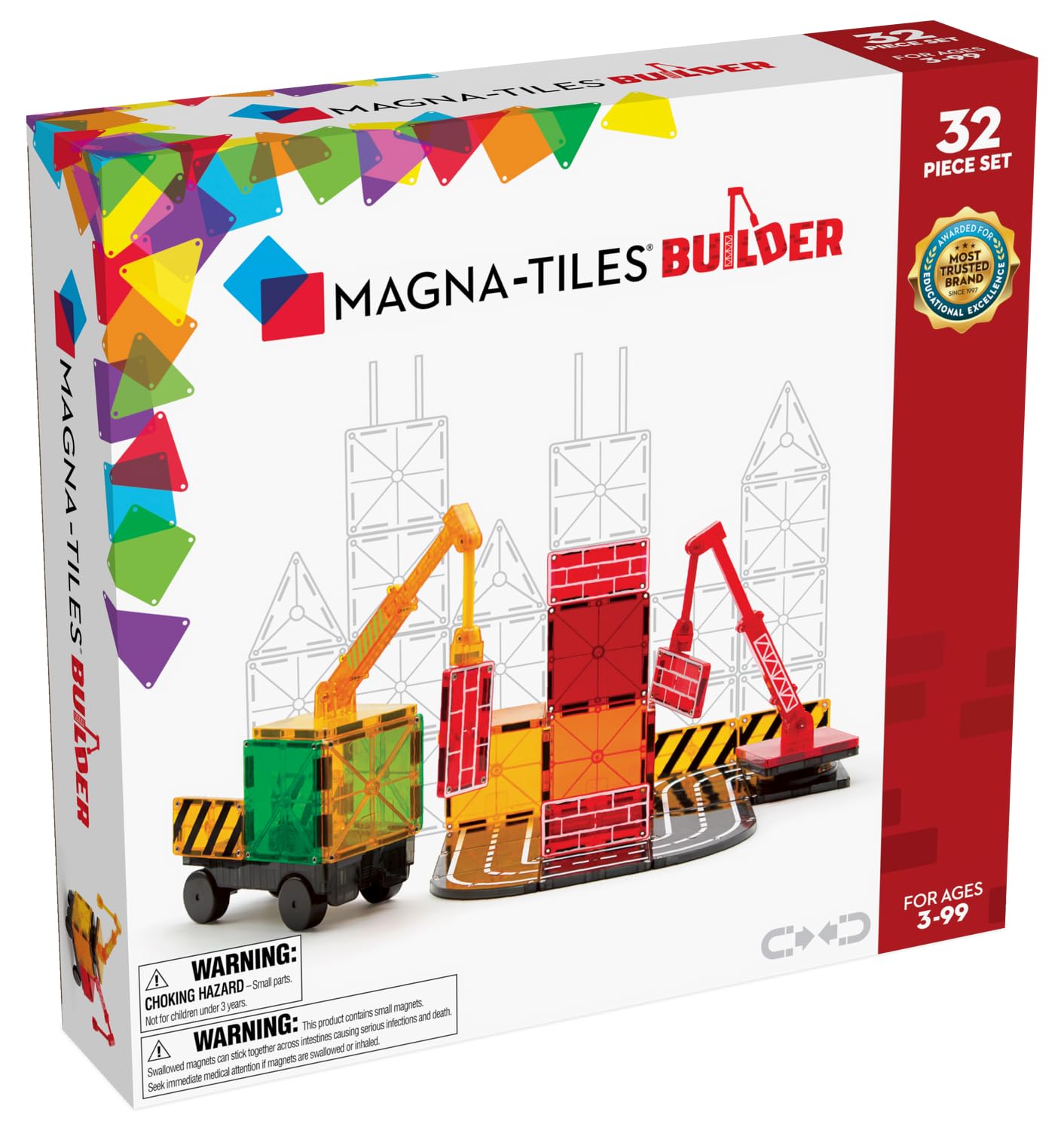 Builder 32-Piece Magnetic Construction Set Kids-Toys Galore