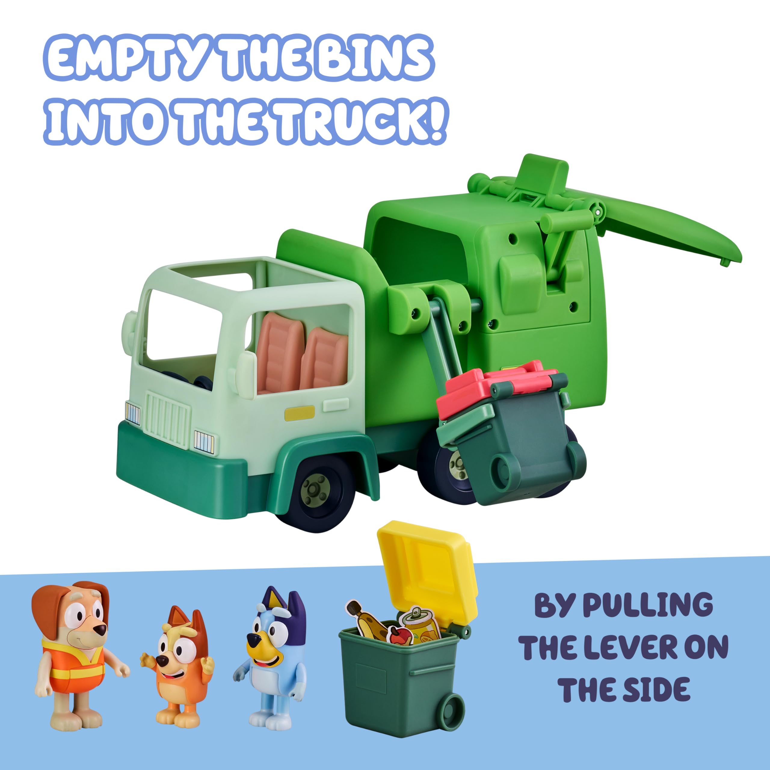 Garbage Truck Playset Ages 4-7 With Interactive Lever-Toys Galore