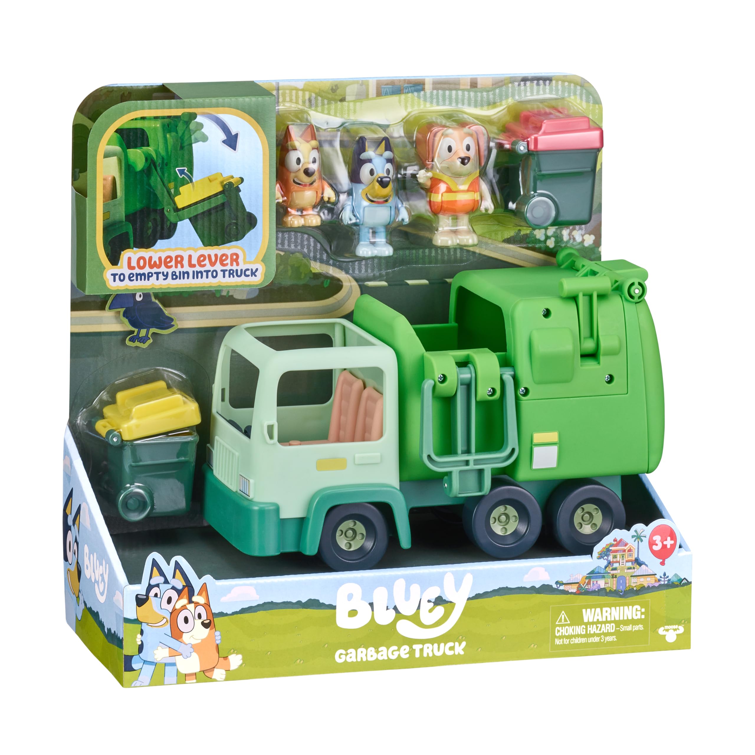Garbage Truck Playset Ages 4-7 With Interactive Lever-Toys Galore