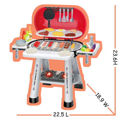 Kids Interactive BBQ Grill Playset Realistic Smoke