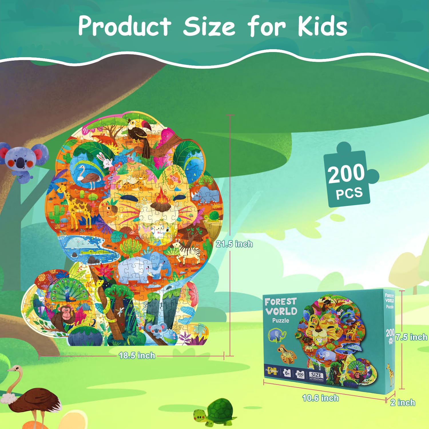 Lion Puzzle For Kids Ages 6 To 12 200 Piece Floor-Toys Galore