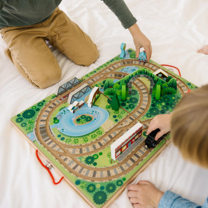 Take-Along Railroad Tabletop Playset Kids-Toys Galore